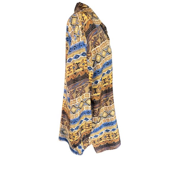 Stunt Collection Button Down Silk Blouse Women Size Medium Vintage - Picture 6 of 10